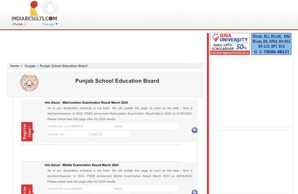 Pseb 10th Result 2024 यहाँ से Downloads करें अपना Marksheet Kbc News 1131